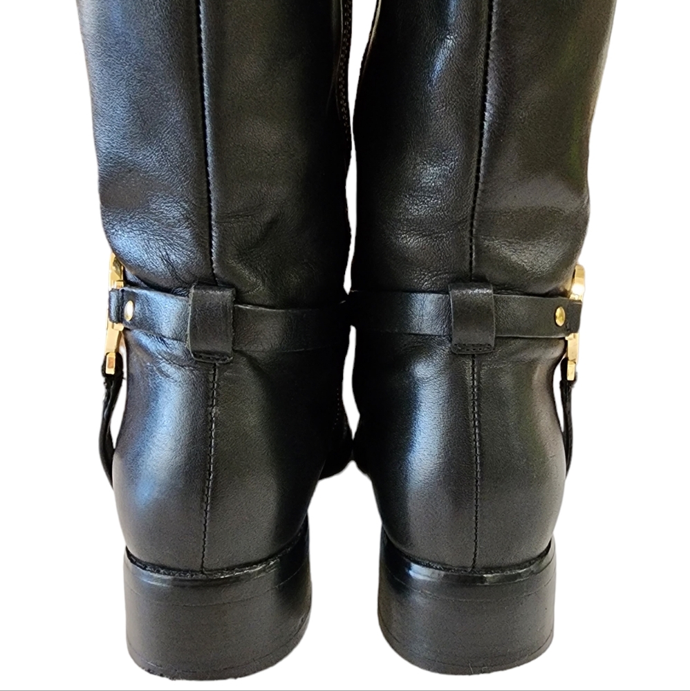 Michael Kors Fulton Harness Leather Riding Boots 6.5M - Picture 8 of 16